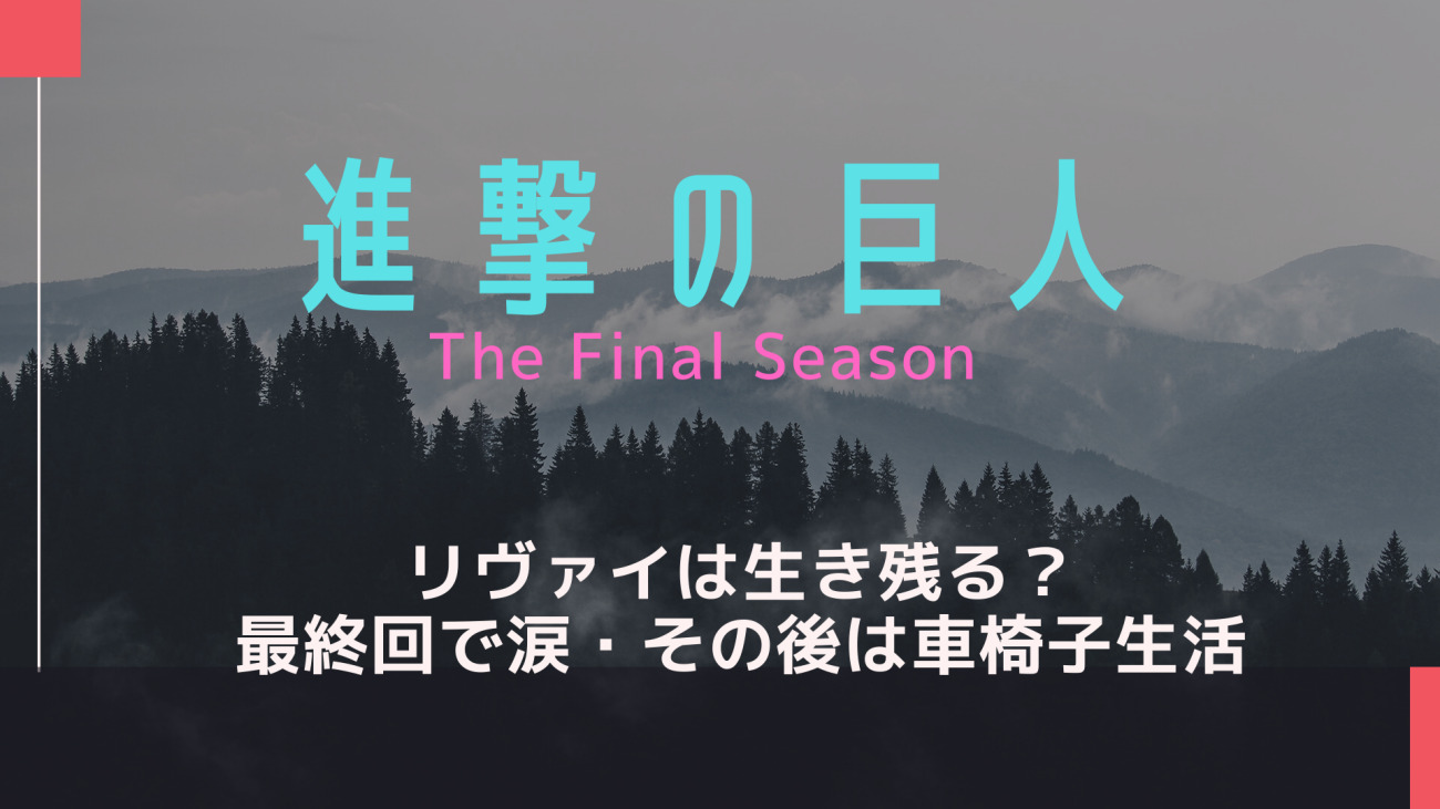 進撃の巨人リヴァイは生き残る 最終回で涙 その後は車椅子生活 なっちゃんのブログ