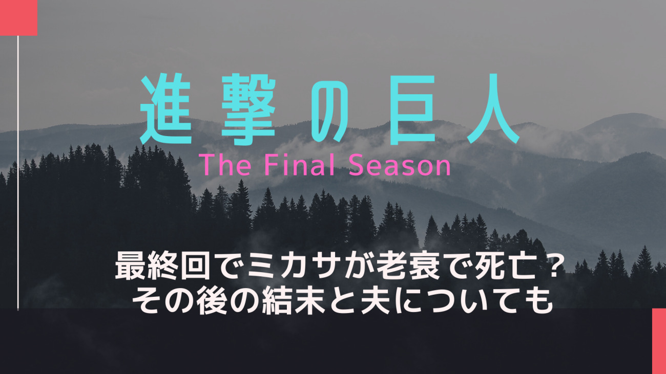 進撃の巨人最終回ミカサは老衰で死亡 夫やその後の結末を考察 なっちゃんのブログ
